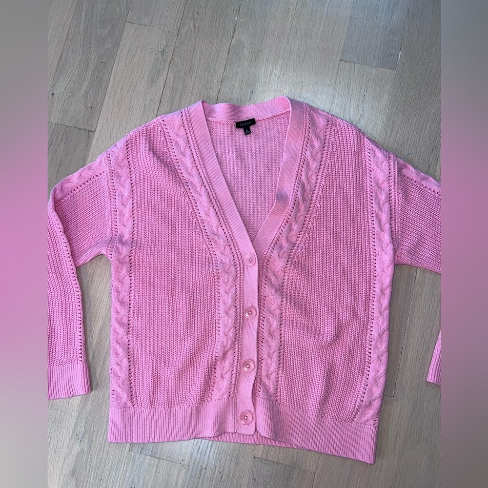 EUC Talbots XL Pink Cardigan - Picture 5 of 9